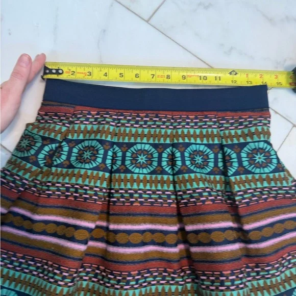 Nomad by Morgan Carper for Anthropologie Purple Aqua Skater Circle Mini Skirt - Picture 4 of 6